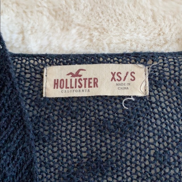Hollister-Navy Blue Knitted Cardigan - Picture 2 of 2